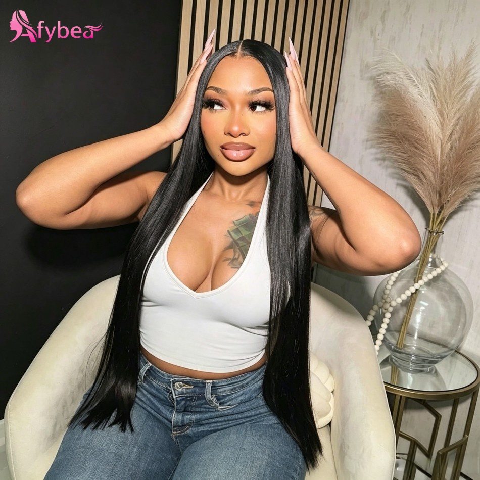 Hd Lace Frontal Wig Human Hair Pre Plucked - شعر مستعار بشري طبيعي مستقيم بدون