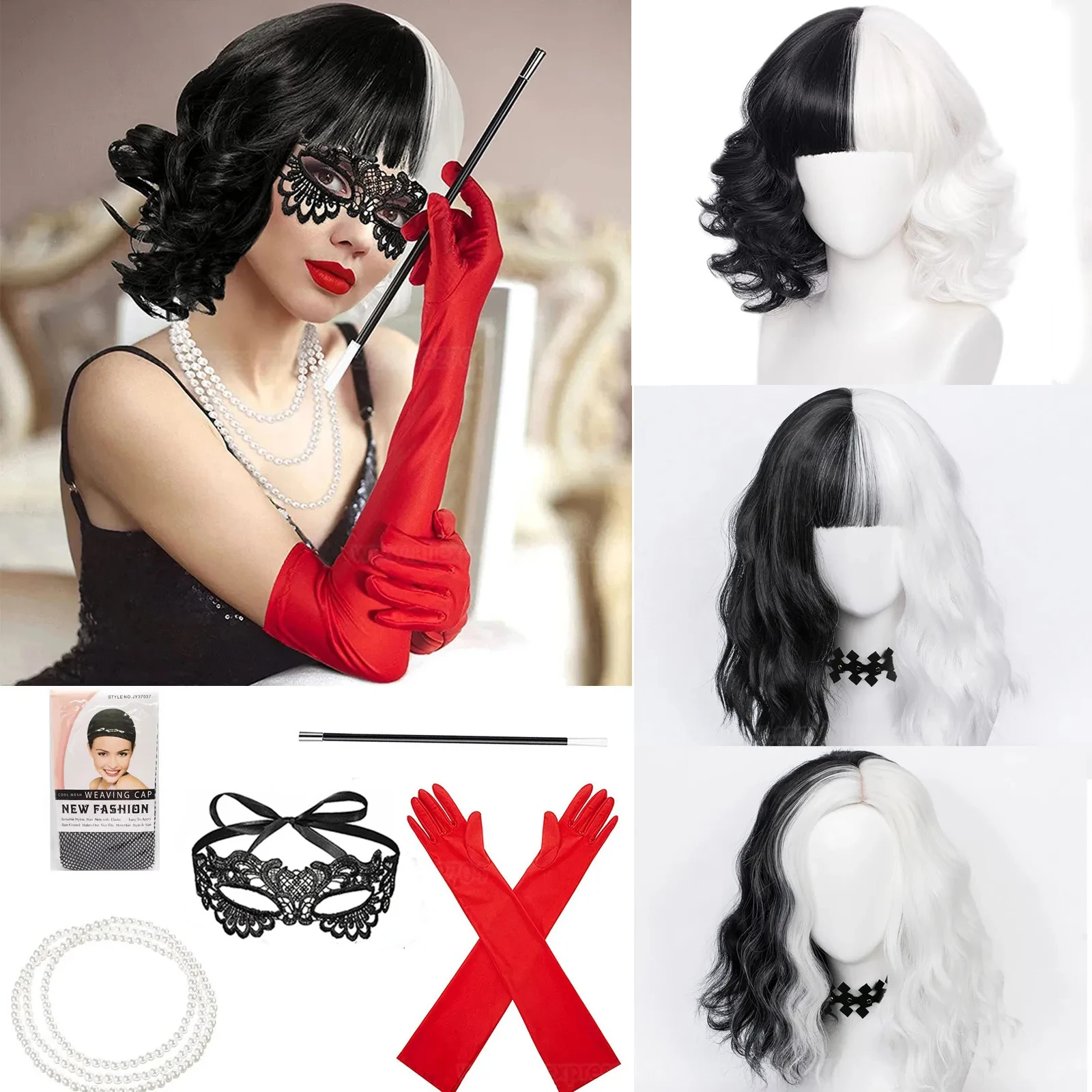 Synthetic Braided Wigs For Black Women - باروكة شعر مستعار مقاومة للحرارة بتصميم
