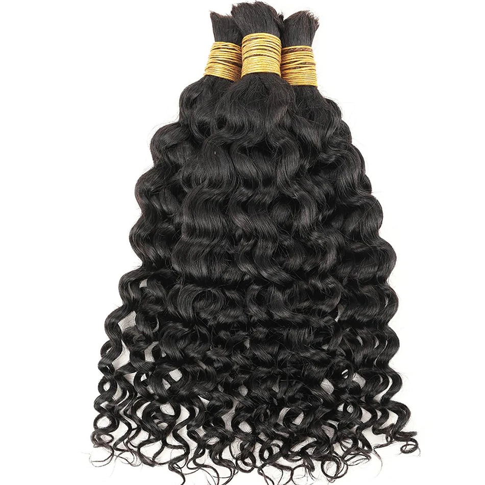 شعر بشري مموج للضفائر، شعر بشر - مراجعة Water Wave Bulk Human Hair For Braiding وسعره