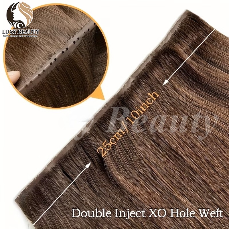 وصلات شعر براون باترفلاي هول و - مراجعة Invisible Tape In Extensions Real Hair وسعره