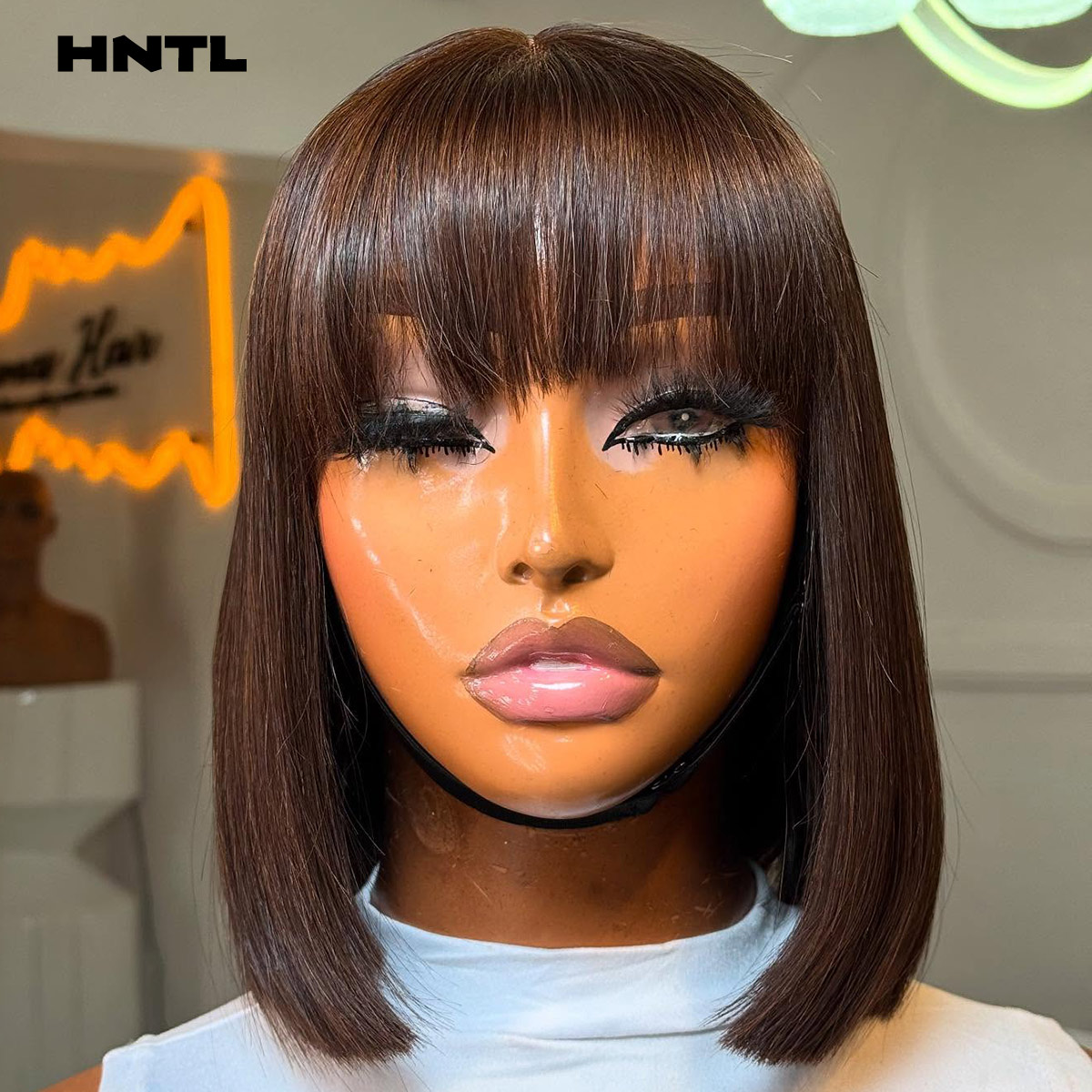 باروكة شعر طبيعي بدون لاصق، جا - مراجعة Pre Parted 13X4 Lace Front Bob Wig وسعره