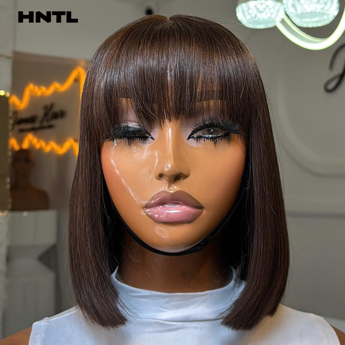 باروكة شعر طبيعي بدون لاصق، جا - مراجعة Pre Parted 13X4 Lace Front Bob Wig وسعره