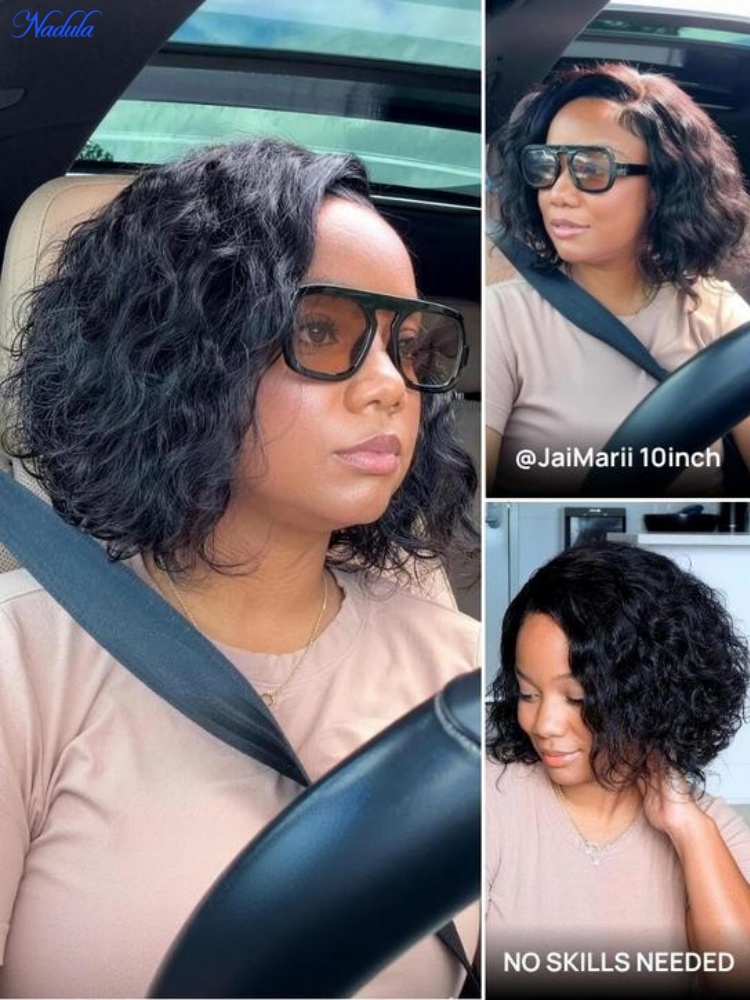 باروكة نادولا بطول 10 بوصات من - مراجعة Pre Parted 13X4 Lace Front Bob Wig وسعره