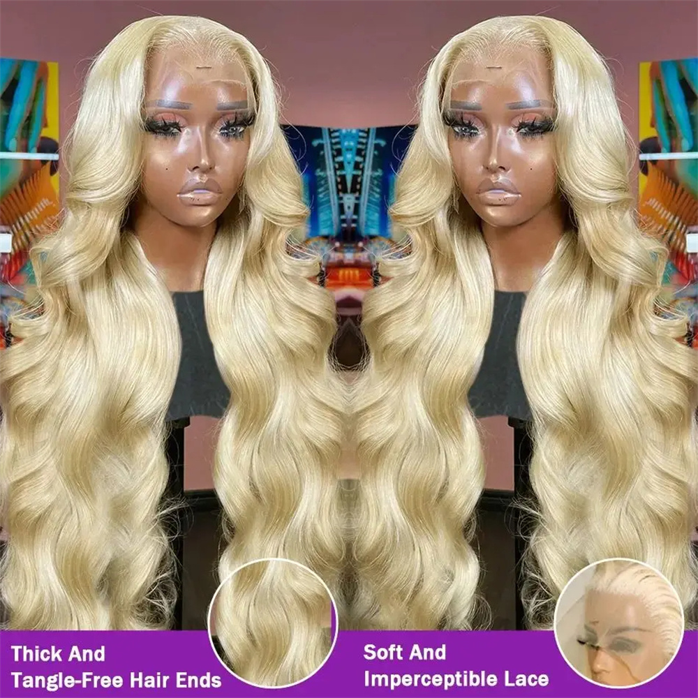 Finros الجسم موجة 13x6 HD شفاف - مراجعة 613 Blonde Body Wave Lace Front Wig وسعره