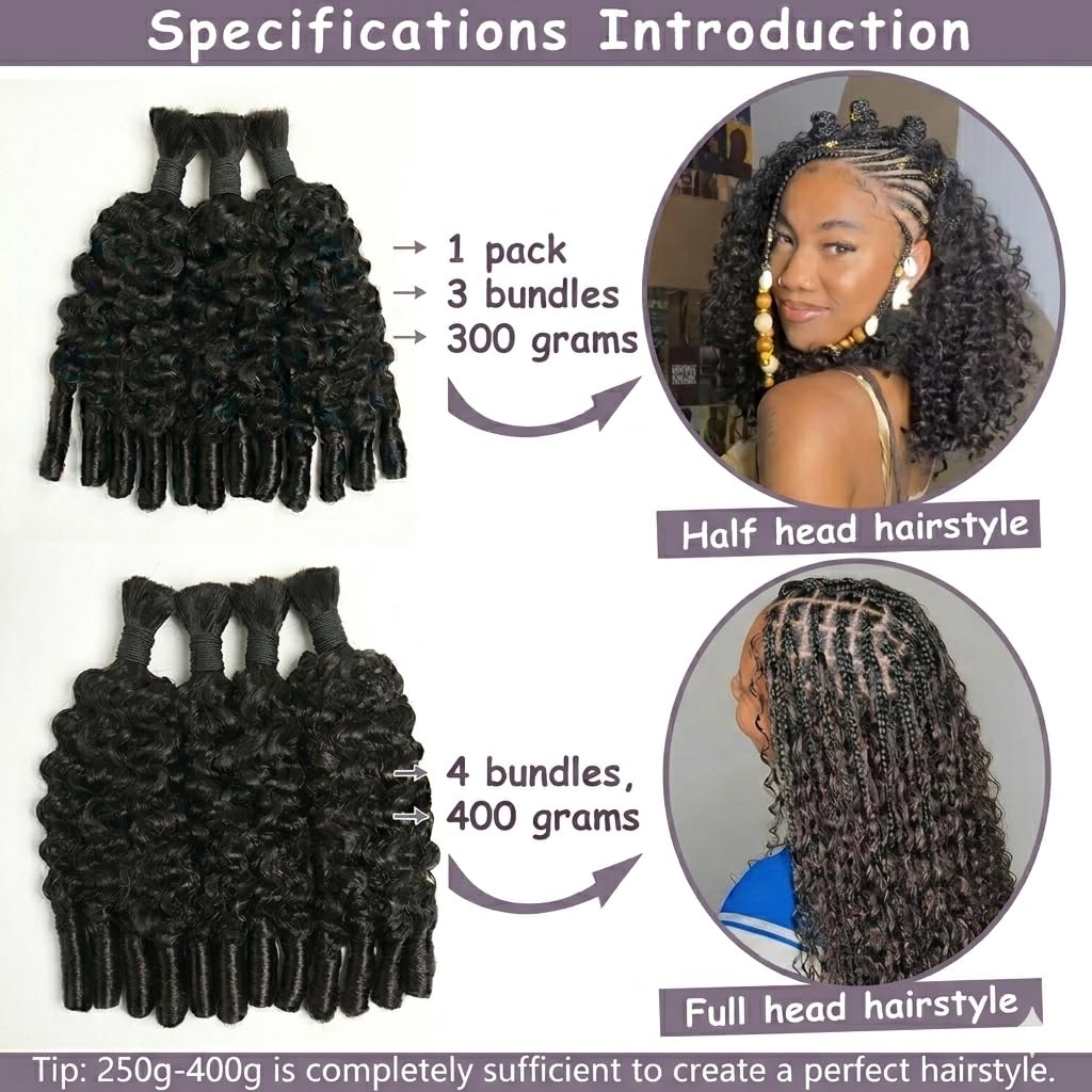 شعر بشري للضفائر البوهيمية، خص - مراجعة Water Wave Bulk Human Hair For Braiding وسعره