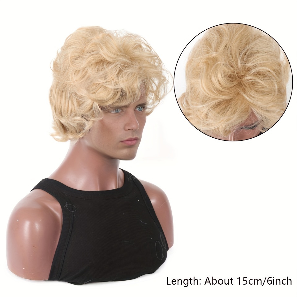 شعر مستعار رجالي أشقر قصير ممو - مراجعة Synthetic Wigs وسعره