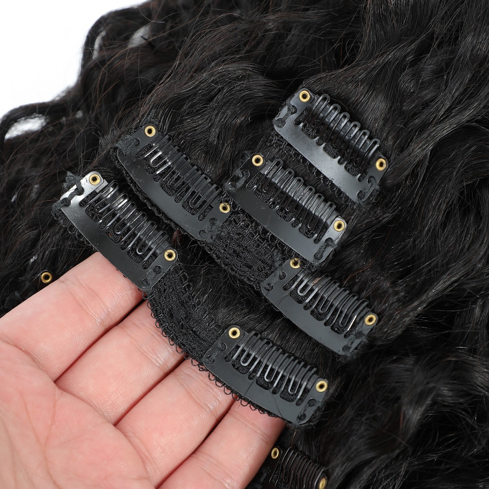 وصلات شعر برازيلي ريمي طبيعي 1 - مراجعة Seamless Clip In Hair Extensions Human Hair وسعره