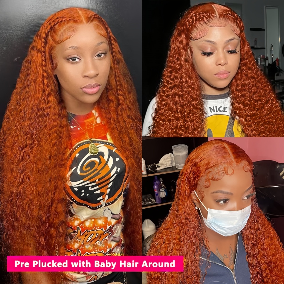 شعر مستعار برتقالي بطول 30 بوص - مراجعة Human Hair Wigs وسعره