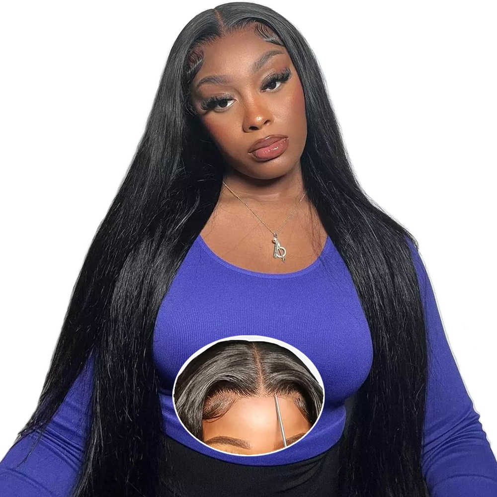 باروكة شعر طبيعي مستقيم بدون غ - مراجعة Human Hair Wigs وسعره