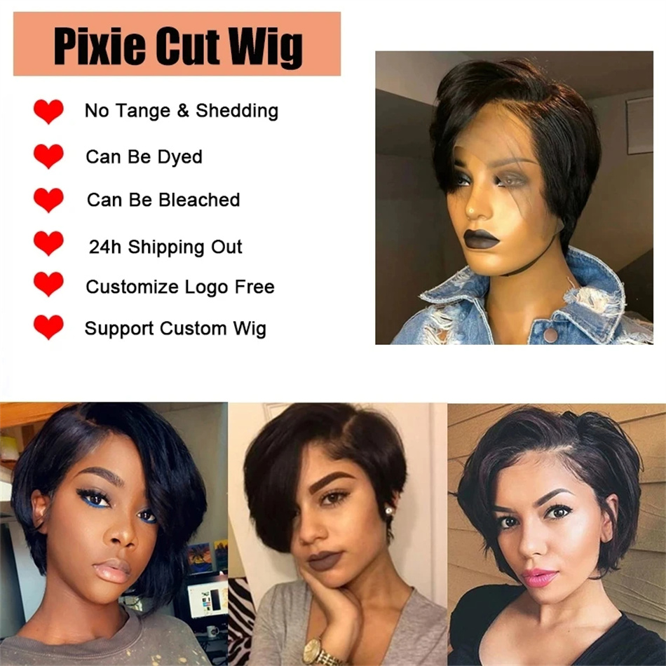 عابث قطع الباروكات الشعر البشر - مراجعة Short Pixie Cut Wig Human Hair Cheap وسعره